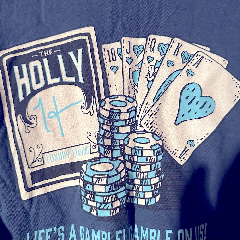 Casino Card Cards Poker Gambling Blue Comfort Colors Shirt T-Shirt